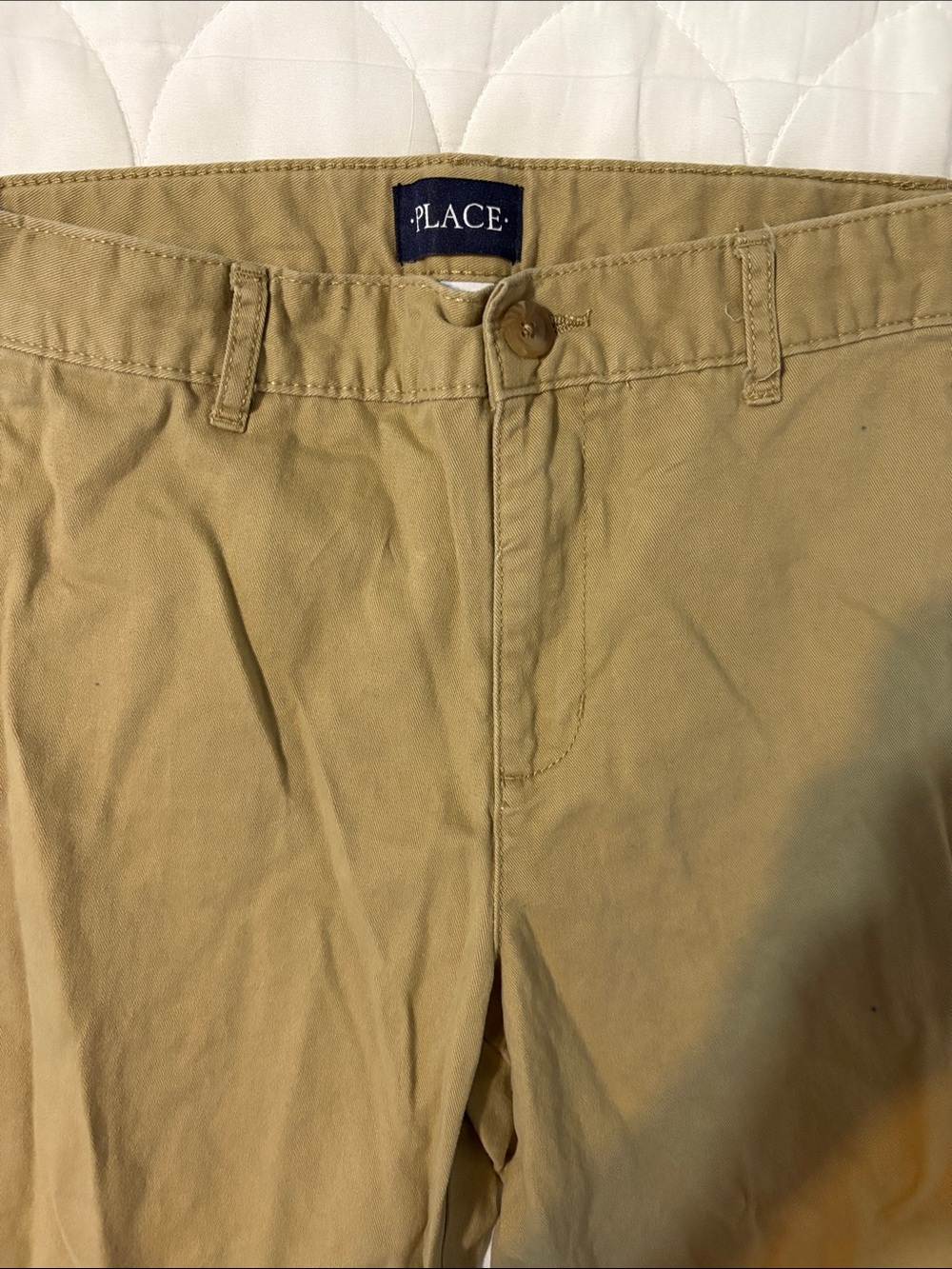 The Children's Place Khaki/Tan Straight‑Leg Chino Pants